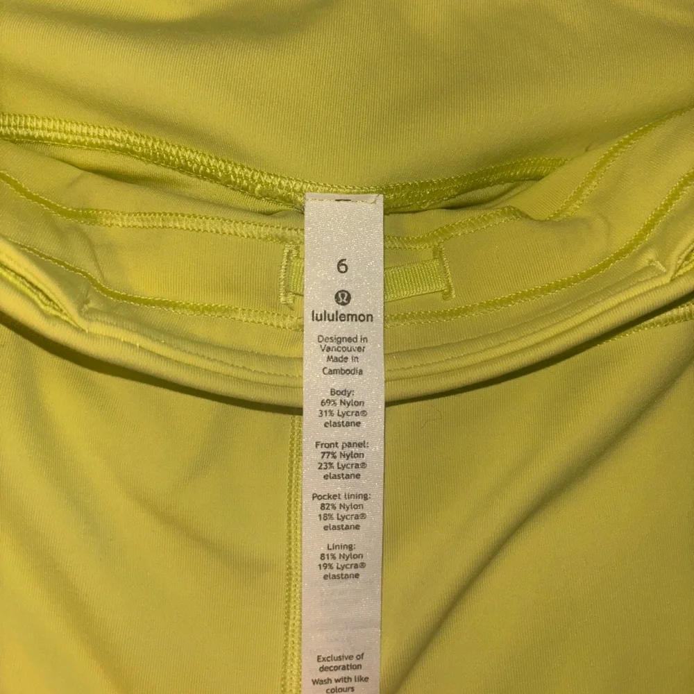 Lululemon Fast and Free Nulux leggings in golden lime